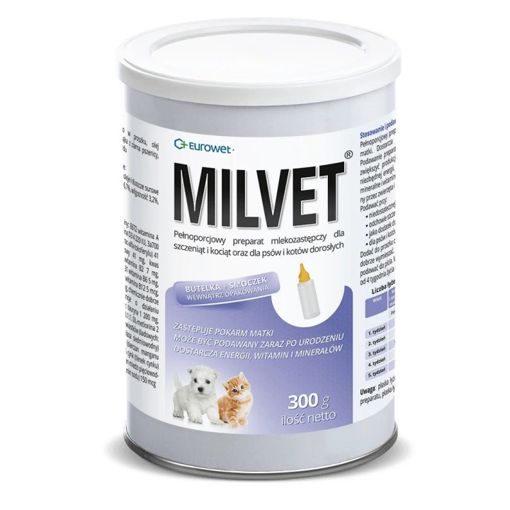 EUROWET Milvet - sostituto del latte per cani e gatti - 300 g