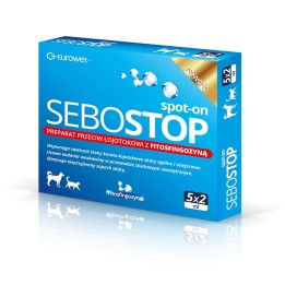 EUROWET Sebostop Spot-on - prodotto antiseborreico per cani e gatti - 5 x 2 ml