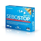 EUROWET Sebostop Spot-on - prodotto antiseborreico per cani e gatti - 5 x 2 ml