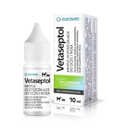 EUROWET Vetaseptol - gocce detergenti per occhi e naso per cani e gatti - 10 ml