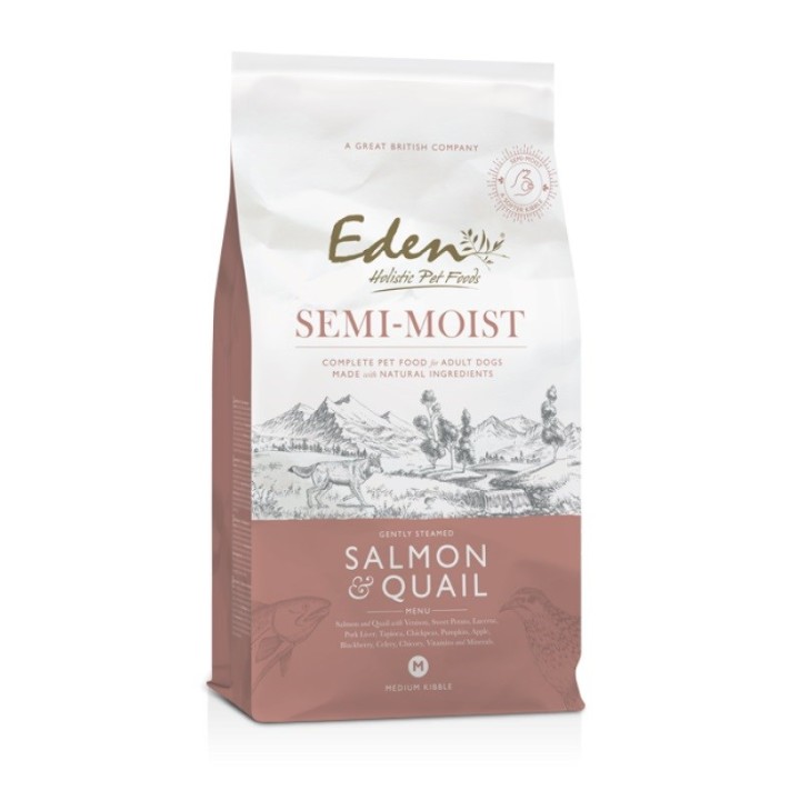 EDEN Salmone e quaglia semi-umidi - cibo semi-umido per cani - 10kg