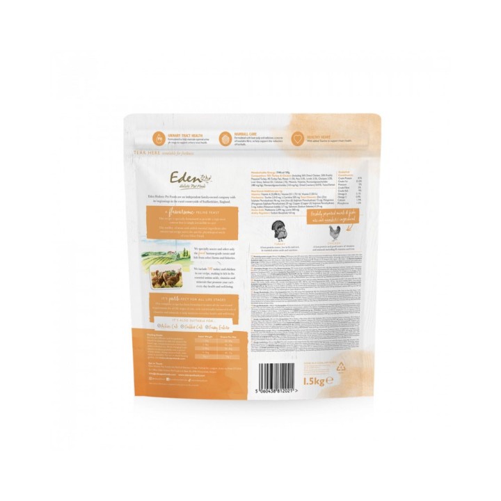 EDEN Tacchino e pollo - cibo secco per gatti - 1.5 kg