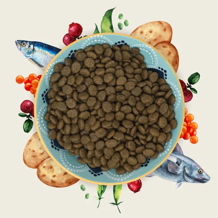 EDEN Pesce bianco con caviale di aringhe - cibo secco per gatti - 1.5 kg