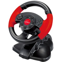 ESPERANZA EG103 controller gaming volante PC Playstation 2 Playstation 3 digitale nero rosso