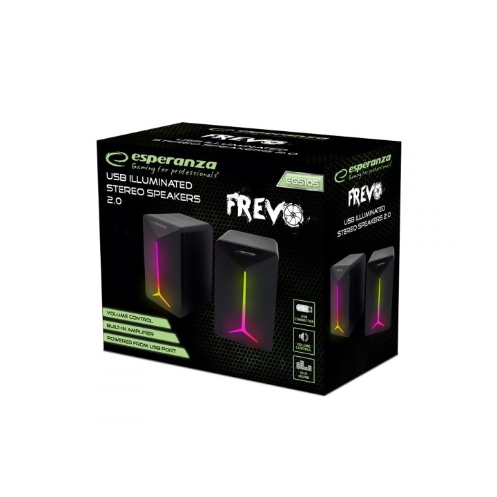 ESPERANZA USB ALTOPARLANTI 2.0 LED RAINBOW FREVO EGS105