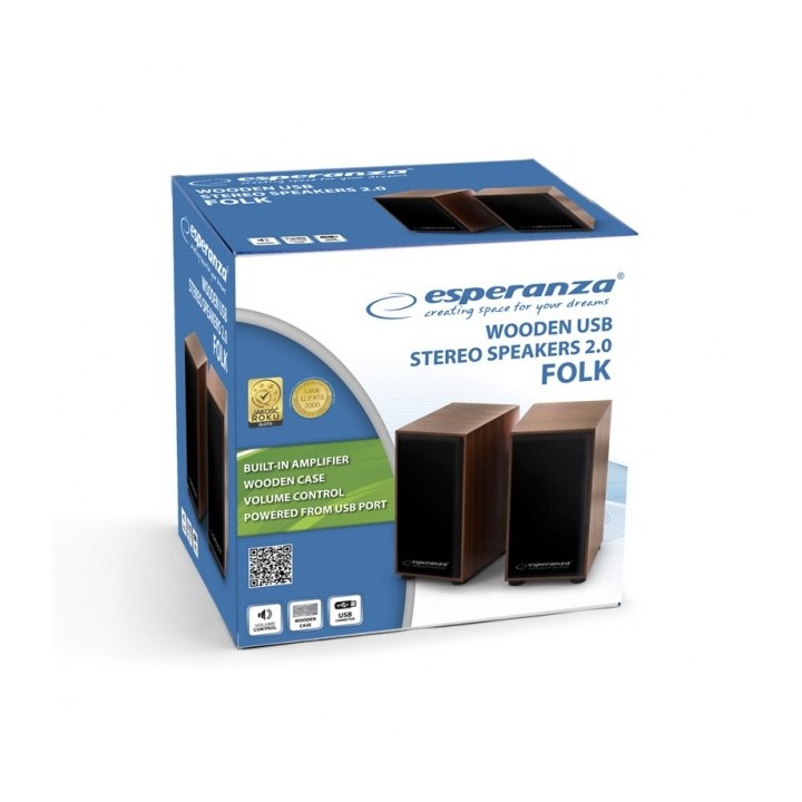 Esperanza 2.0 FOLK set altoparlanti 2.0 canali 6 W legno