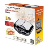 Esperanza ASIAGO piastra per sandwich 1000 W nero bianco
