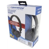 Esperanza BONGO Cuffie Cablate Archetto Chiamate/Musica/Sport/Quotidiano Nero