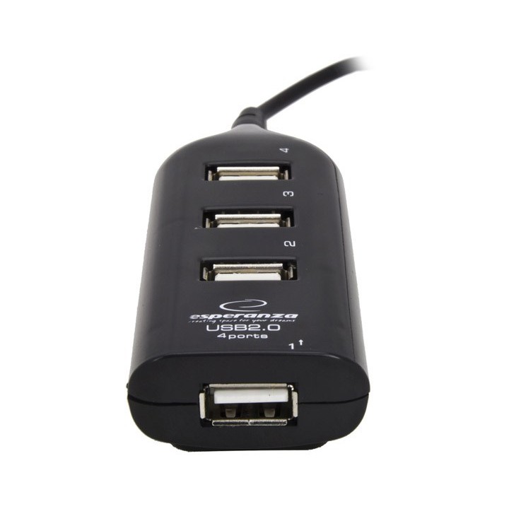 Esperanza EA116 hub interfaccia 480 Mbit/s nero