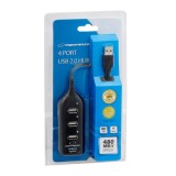 Esperanza EA116 hub interfaccia 480 Mbit/s nero