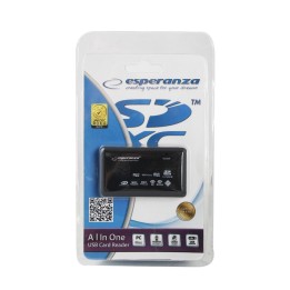 Esperanza EA119 lettore di schede nero USB 2.0
