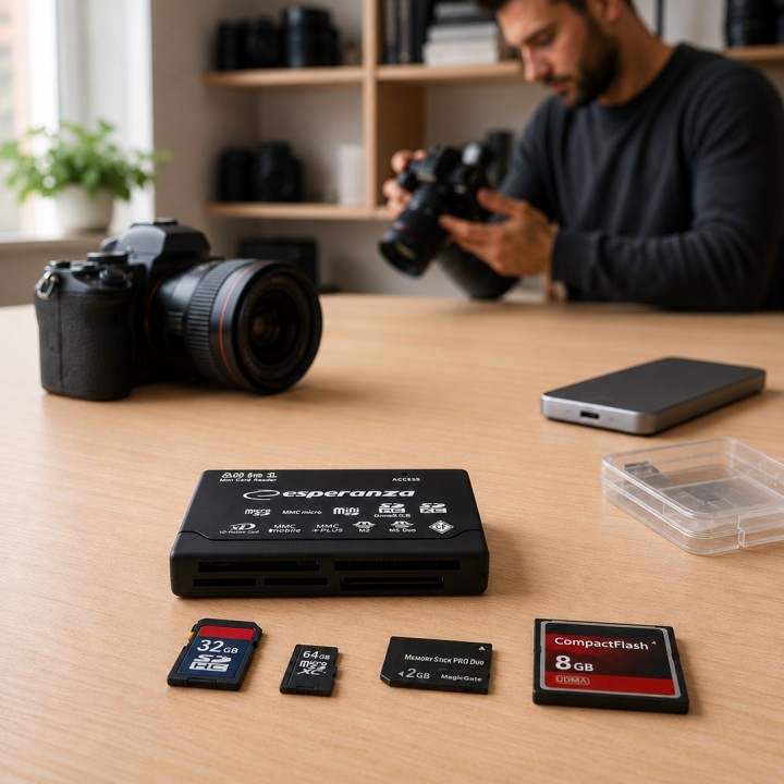 Esperanza EA119 lettore di schede nero USB 2.0