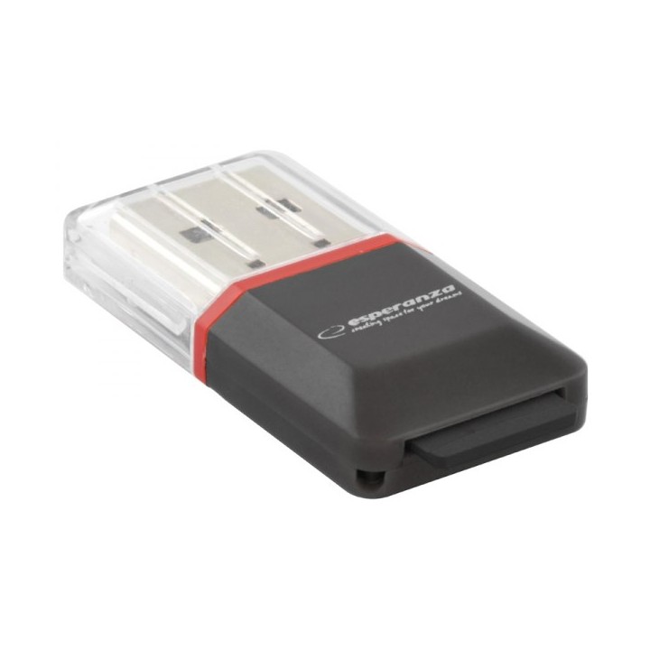 Esperanza EA134K lettore di schede nero argento trasparente USB 2.0