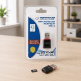 Esperanza EA134K lettore di schede nero argento trasparente USB 2.0