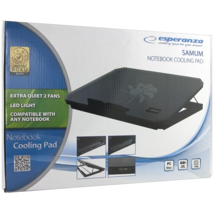 Esperanza EA141 supporto di raffreddamento per laptop 15.6 1200 RPM