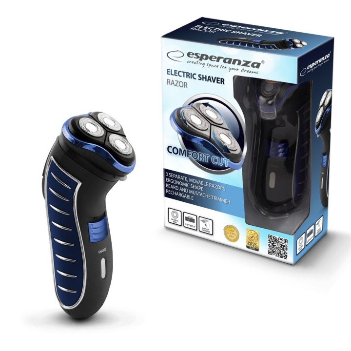Esperanza EBG002B Rasoio elettrico da uomo nero/blu