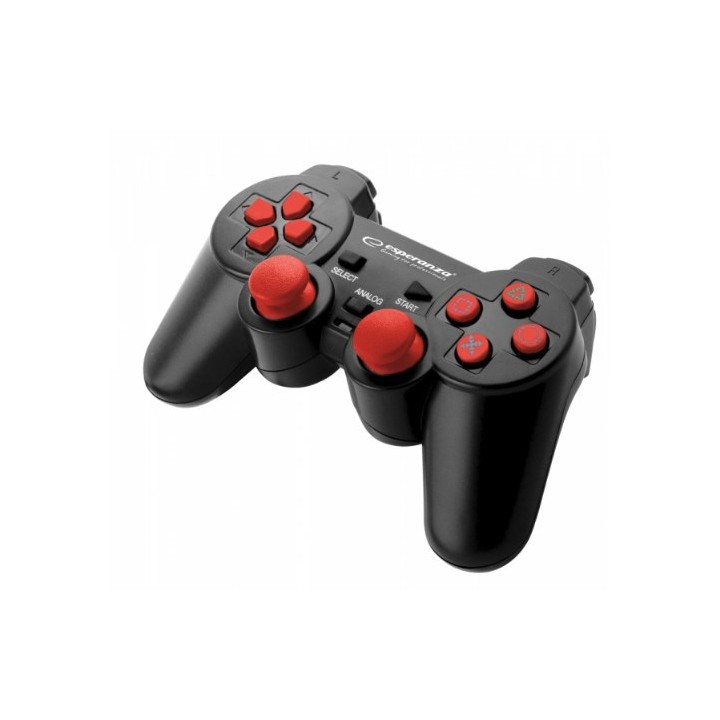Esperanza EGG106R controller gaming gamepad PC Playstation 2 Playstation 3 analogico / digitale USB 2.0 nero rosso
