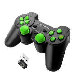 Esperanza EGG108G controller gaming gamepad PC Playstation 3 analogico / digitale USB 2.0 nero verde