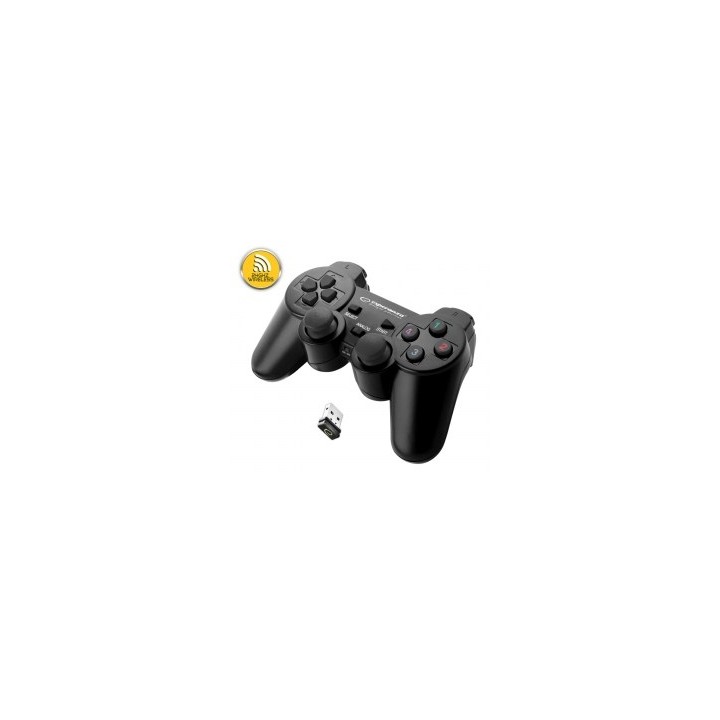 Esperanza EGG108K controller gaming nero USB 2.0 gamepad analogico / digitale PC Playstation 3