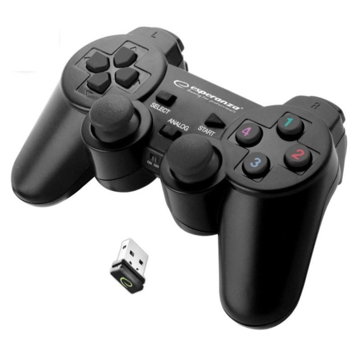 Esperanza EGG108K controller gaming nero USB 2.0 gamepad analogico / digitale PC Playstation 3
