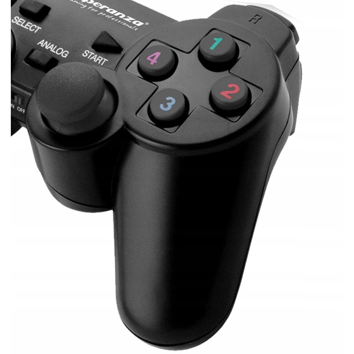 Esperanza EGG108K controller gaming nero USB 2.0 gamepad analogico / digitale PC Playstation 3