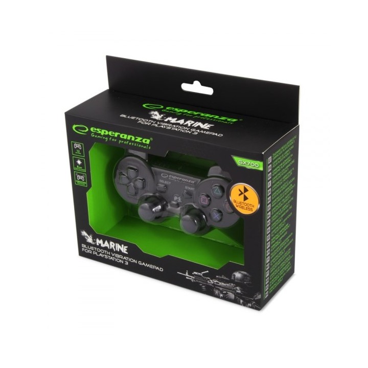 Esperanza EGG109K controller gaming nero Bluetooth joystick analogico Playstation 3