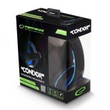 Esperanza EGH300B Cuffia con filo Fascia sulla testa Gaming nero blu