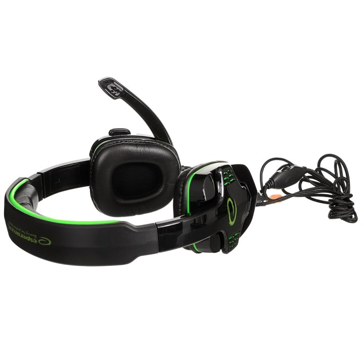 Esperanza EGH310G Cuffie con microfono Fascia sulla testa nero verde