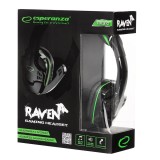Esperanza EGH310G Cuffie con microfono Fascia sulla testa nero verde