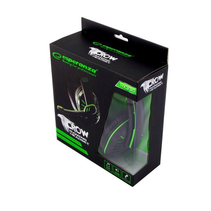 Esperanza EGH330G Fascia sulla testa nero verde
