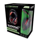 Esperanza EGH420R Cuffie con microfono Archetto Nero Rosso