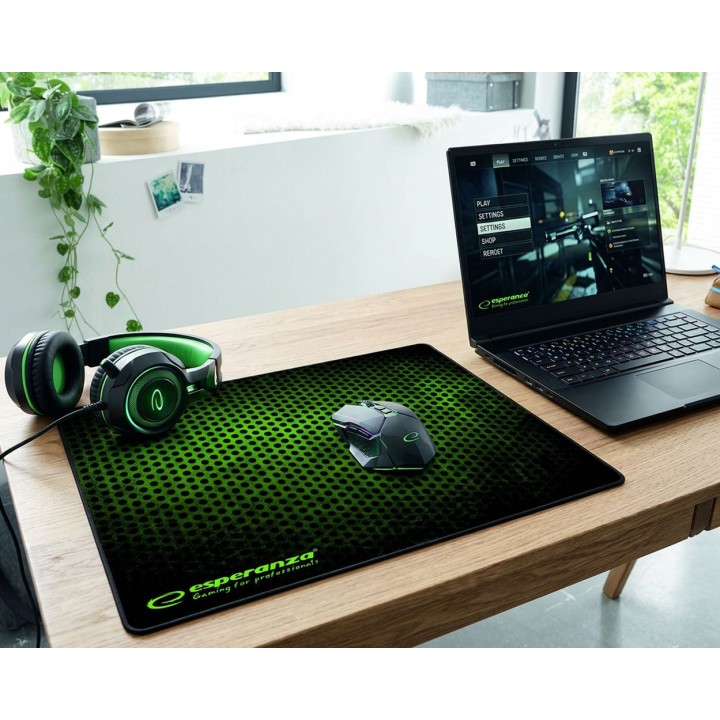 Esperanza EGP102G Tappetino mouse gaming nero verde
