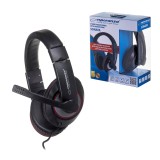 Esperanza EH118 Cuffie/Headset Cablate Archetto Chiamate/Musica Nero Rosso