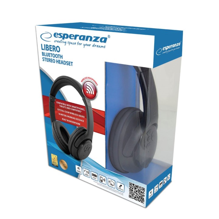 Esperanza EH163K cuffie con microfono archetto nero