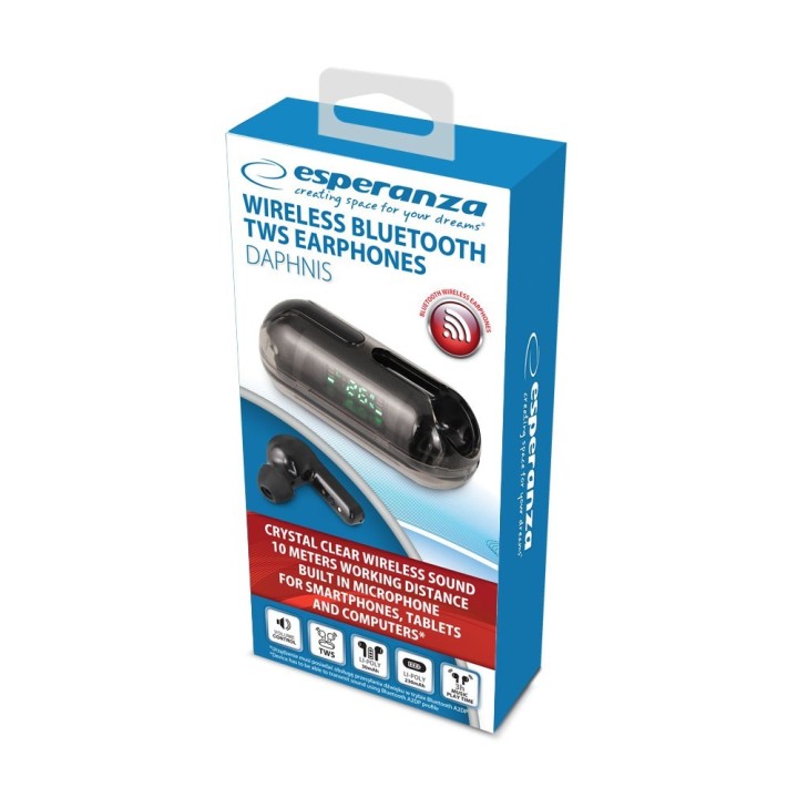 Esperanza EH239K cuffie Bluetooth in-ear TWS nero