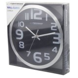 Esperanza EHC013K Orologio da parete - Zurich - orologio quarzo nero ovale bianco nero