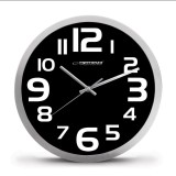 Esperanza EHC013K Orologio da parete - Zurich - orologio quarzo nero ovale bianco nero