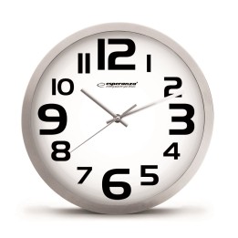 Esperanza EHC013W Orologio da parete - Zurigo - Orologio al quarzo nero ovale nero bianco
