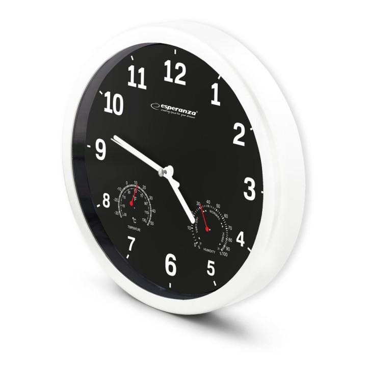 Esperanza EHC016K Orologio da parete meccanico rotondo nero