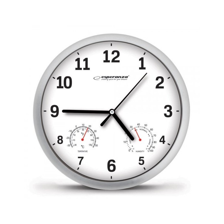 Esperanza EHC016W Orologio da parete/tavolo orologio quarzo rotondo bianco