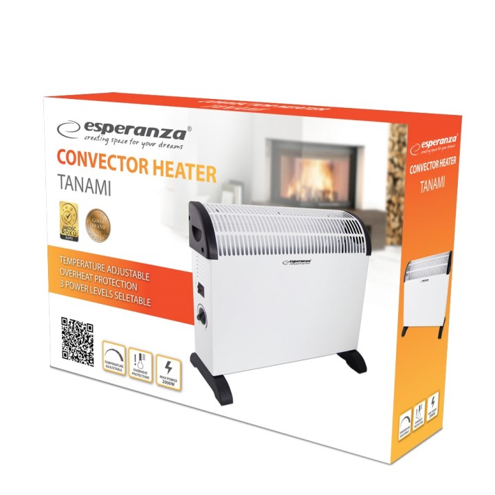 Esperanza EHH008 Riscaldatore elettrico per ambienti Interno Bianco 2000 W Riscaldatore elettrico a convezione