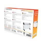 Esperanza EHH008 Riscaldatore elettrico per ambienti Interno Bianco 2000 W Riscaldatore elettrico a convezione