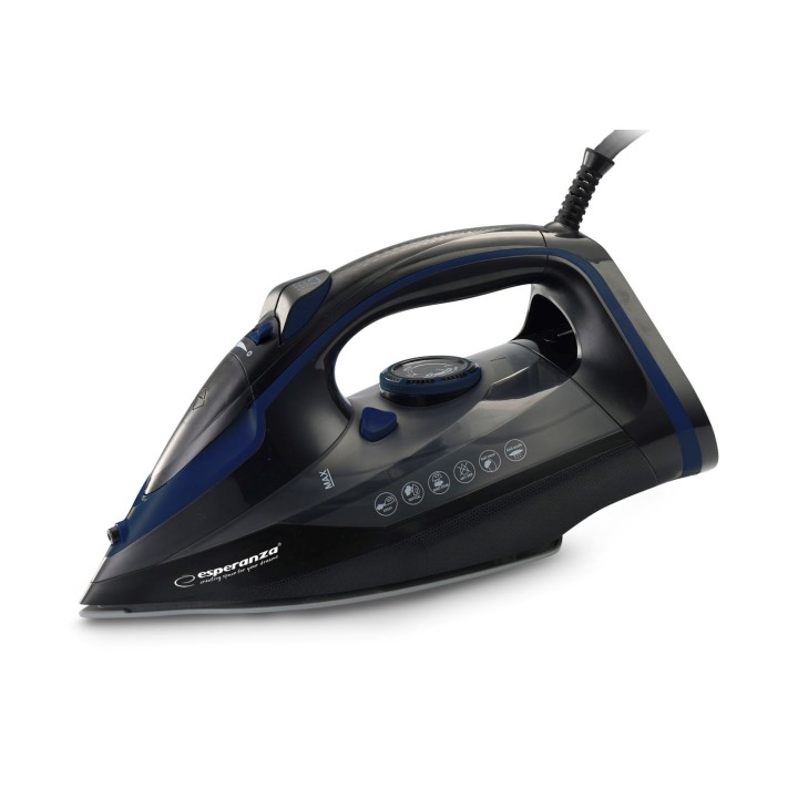 Esperanza EHI012 Ferro da stiro a vapore piastra in ceramica nero 2600W