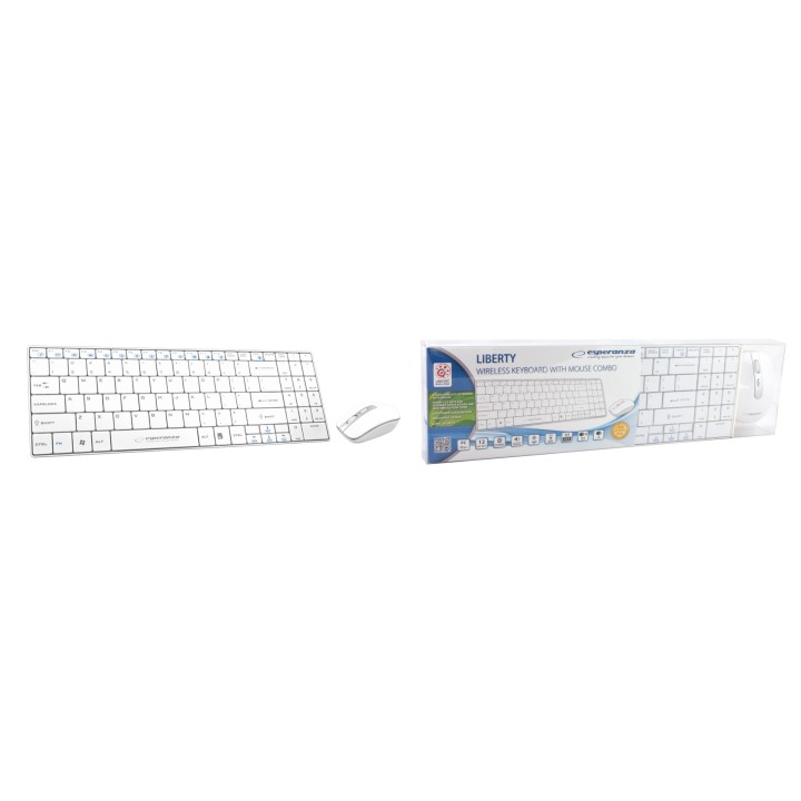 Esperanza EK122W tastiera RF wireless QWERTY bianca