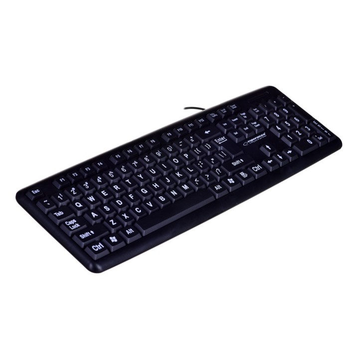 Esperanza EK129 tastiera USB QWERTY UK inglese nero