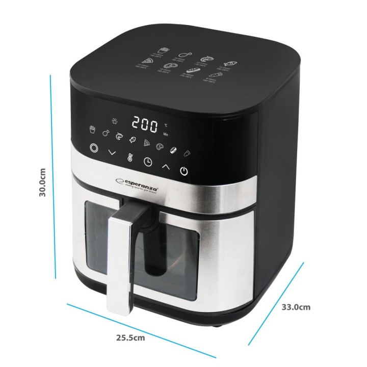 Esperanza EKA003 Friggitrice ad aria 5L 1400W Inox