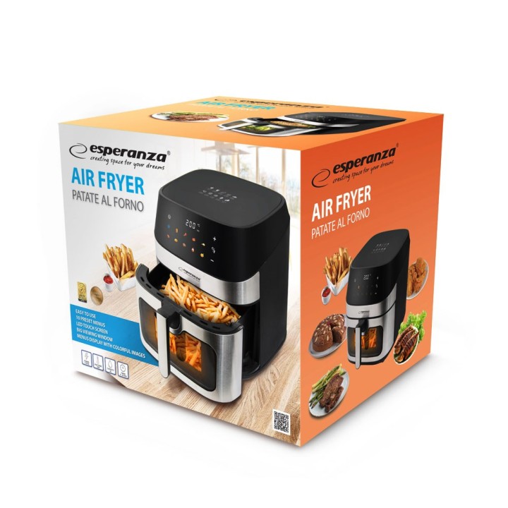 Esperanza EKA005 Friggitrice ad aria 8L 1600W Inox