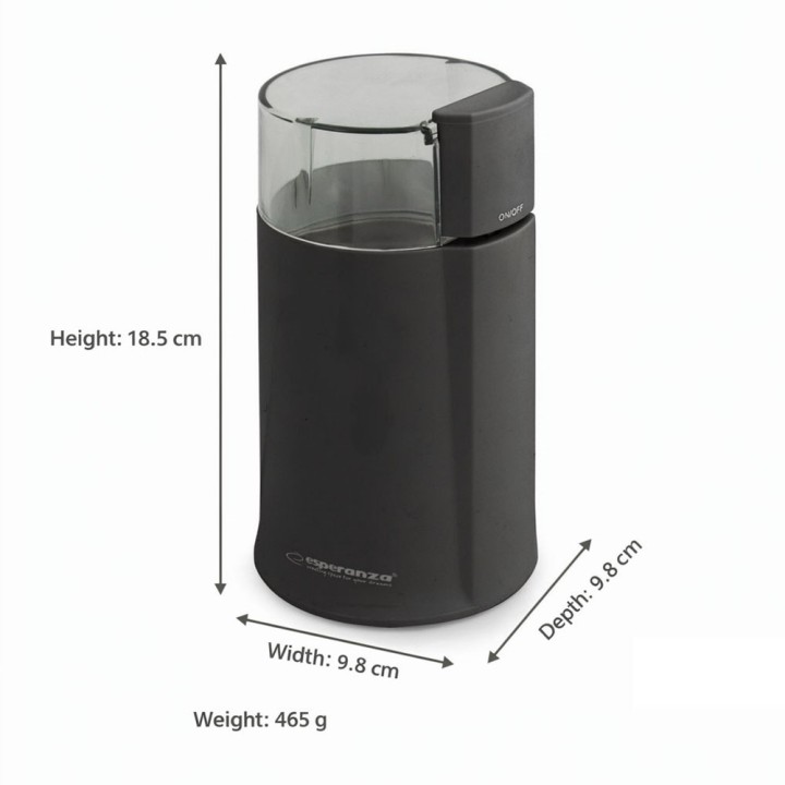 Esperanza EKC001K Macinacaffè Nero 160 W