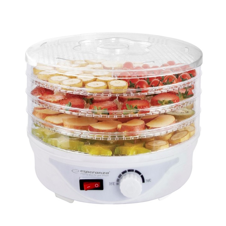 Esperanza EKD003 essiccatore per alimenti trasparente bianco 250 W