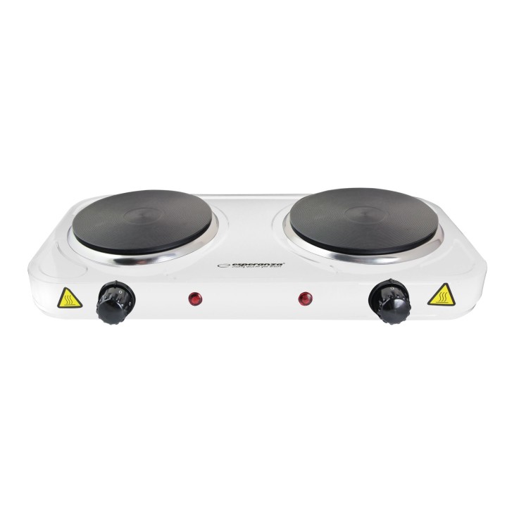 Esperanza EKH010W Piano cottura elettrico regolabile 2 zone cottura bianco